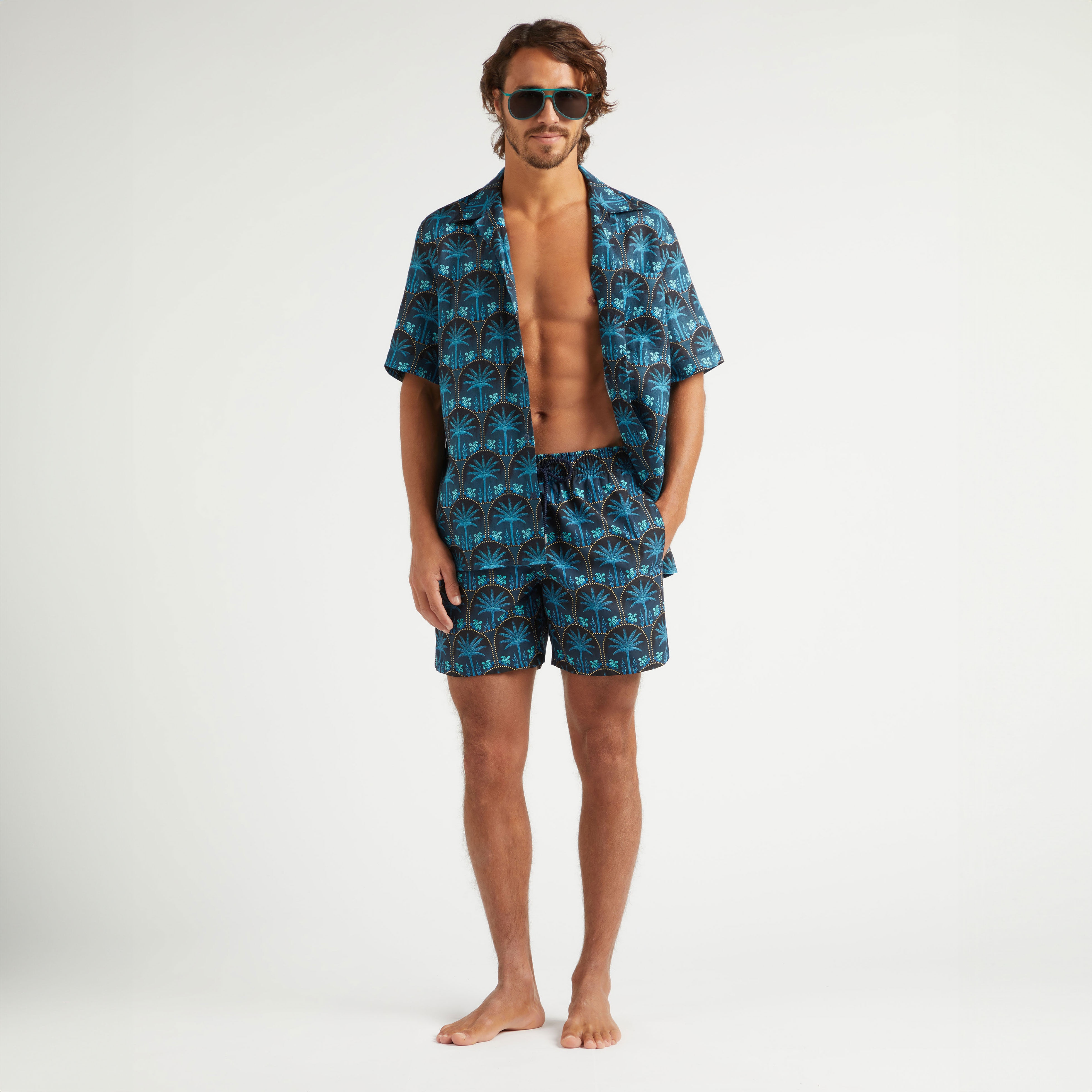 Men Linen Bowling Shirt - Vilebrequin x Abu Dhabi - 5