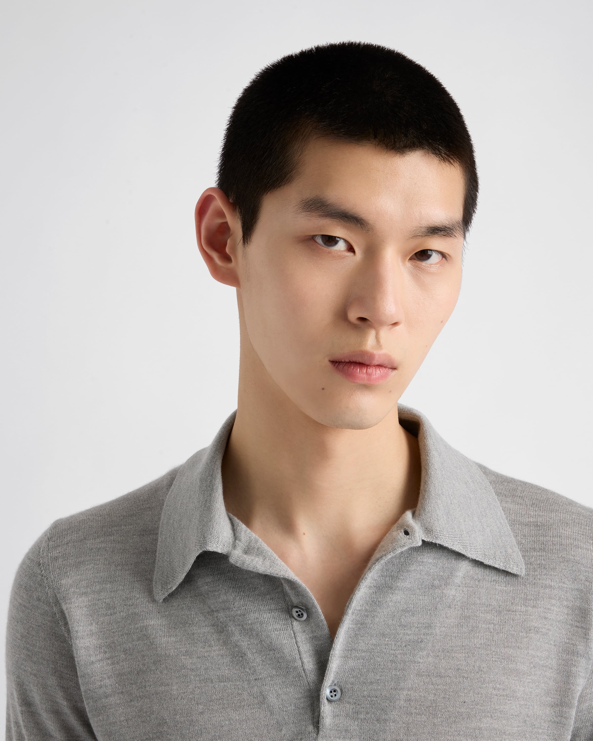 Cashmere and silk polo shirt - 3