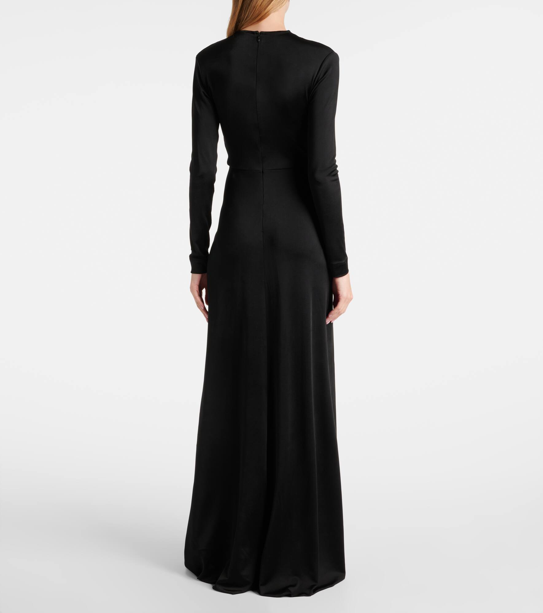 Embellished gathered crêpe gown - 3