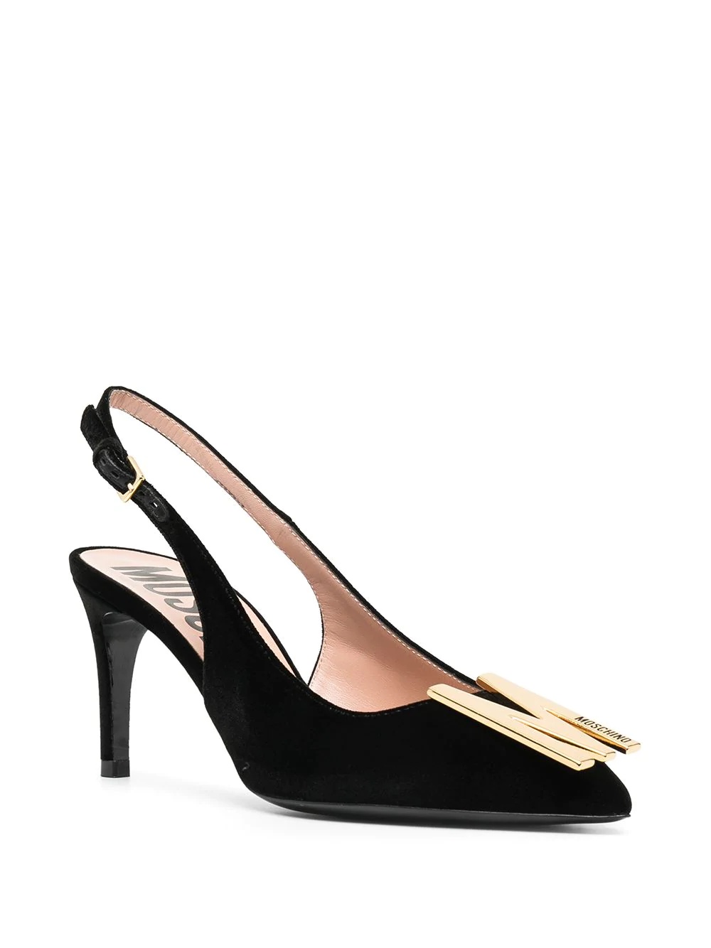 M logo slingback pumps - 2