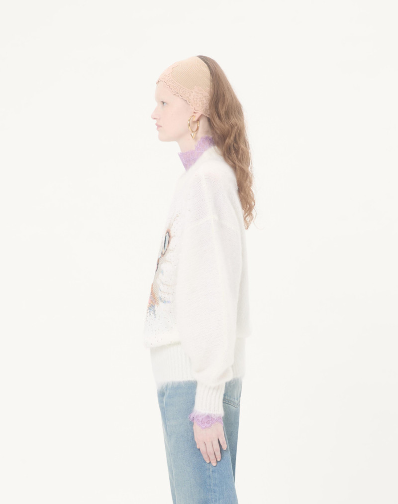 EMBROIDERED MOHAIR WOOL JUMPER 5
