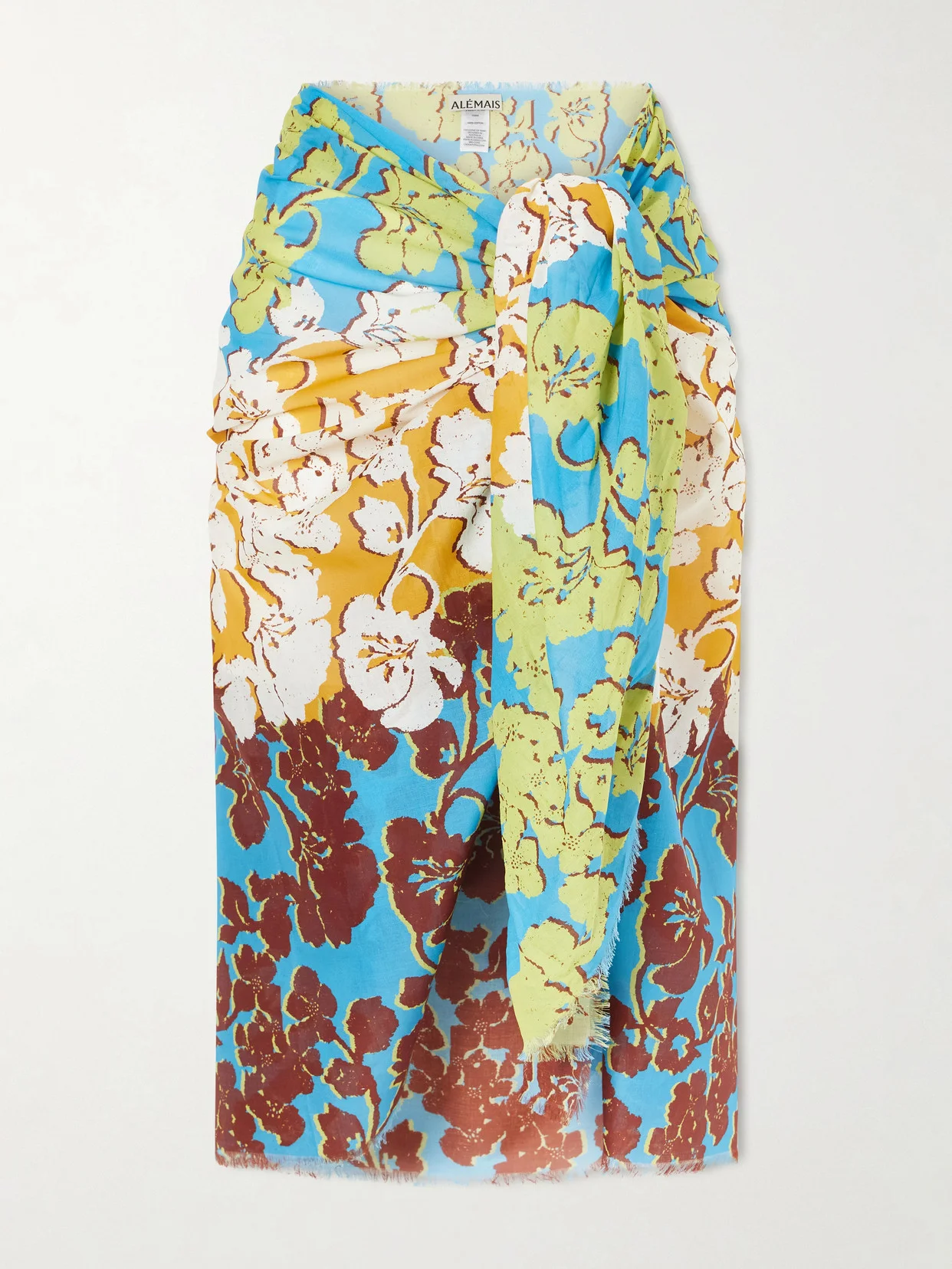 Splice Printed Organic Cotton-voile Pareo - 1