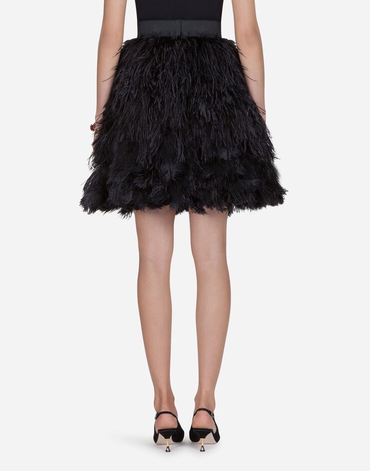 Flounce skirt in feathers - 2