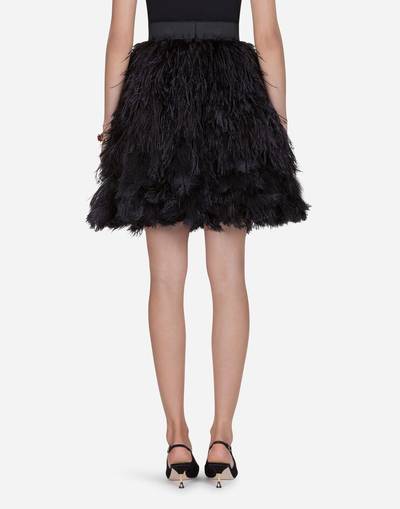 Dolce & Gabbana Flounce skirt in feathers outlook