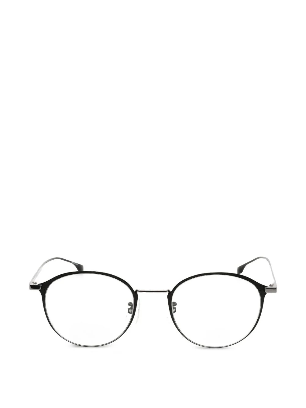 round-frame titanium glasses - 1