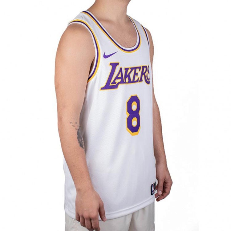 Nike NBA Basketball Sports Jersey Vest SW Fan Edition Lakers Home 8 White CI9503-100 - 5