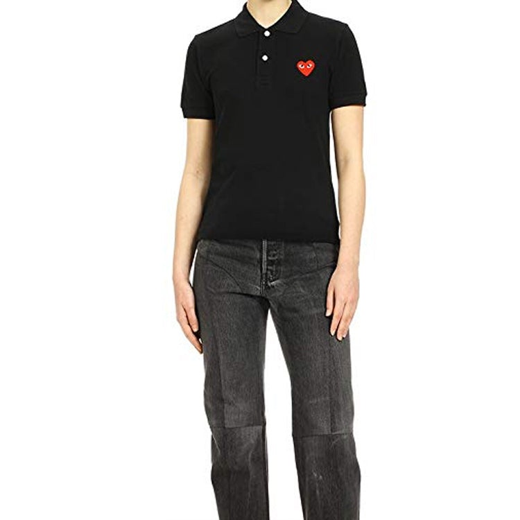 (WMNS) COMME des GARCONS PLAY Polo Red Emblem 'Black' AZ-T005-051-1 - 6