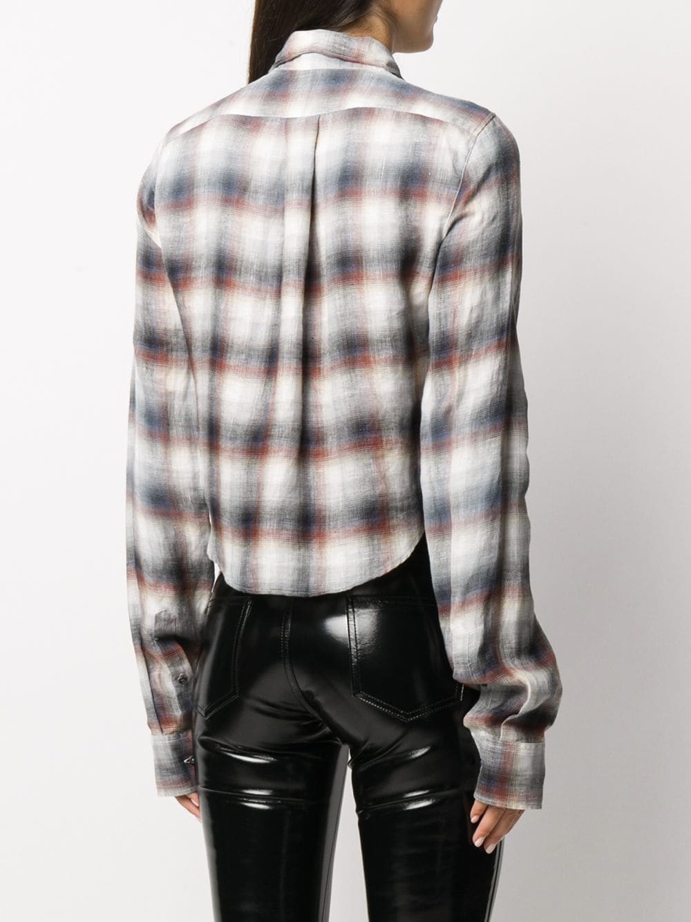 long-sleeve checked shirt - 4