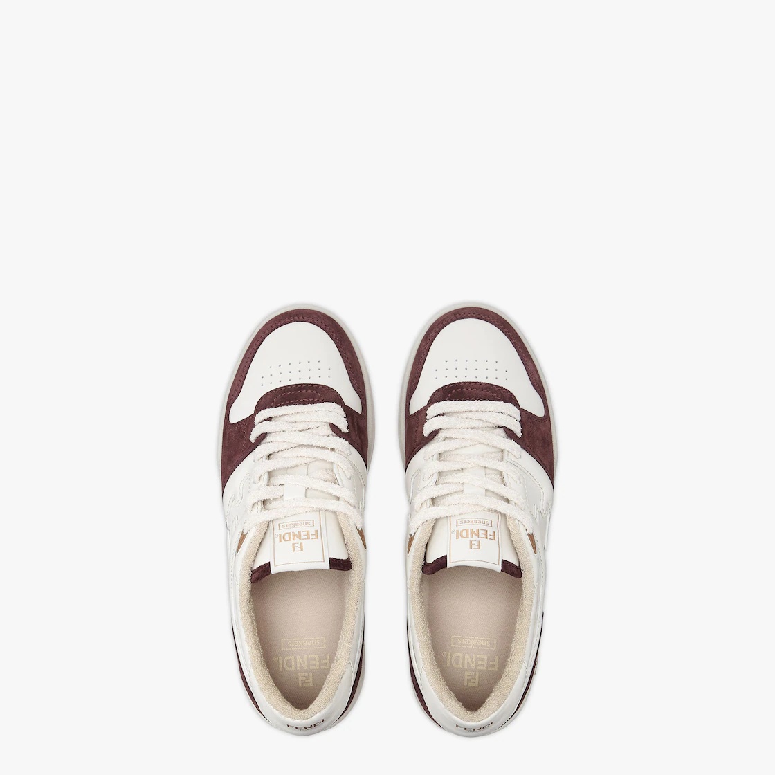 Burgundy suede low-tops - 4