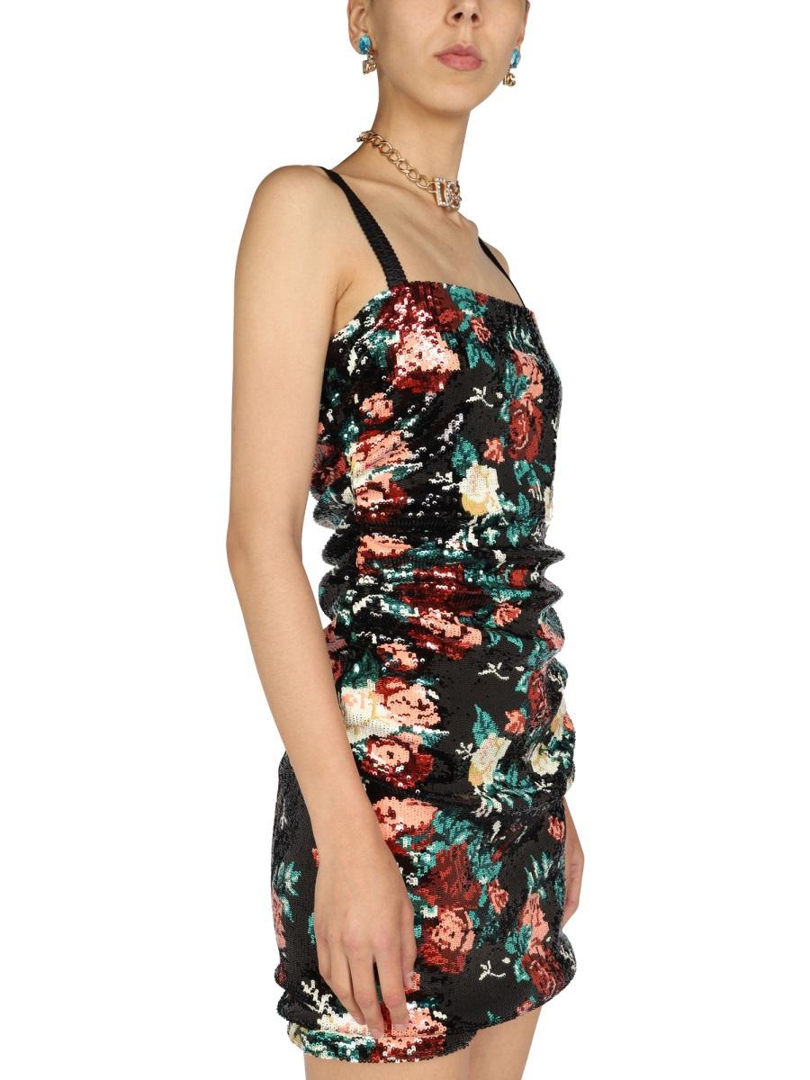 ワンピース Dolce & Gabbana ROSE EMBROIDERY SHORT DRESS Dolce & Gabbana DOLCE & GABBANA ROSE EMBROIDERY SHORT DRESS