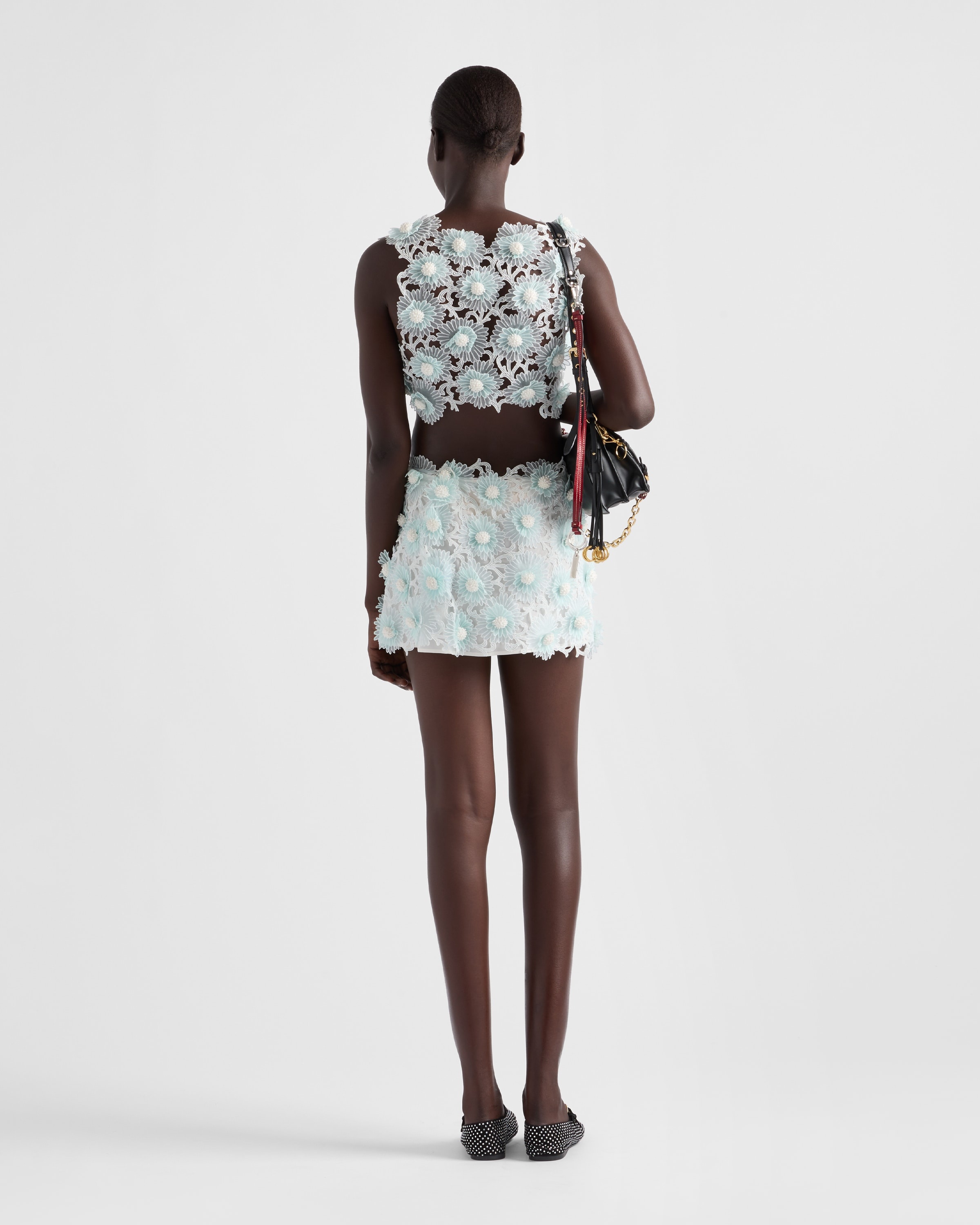 Guipure top with Dahlia embroidery - 5