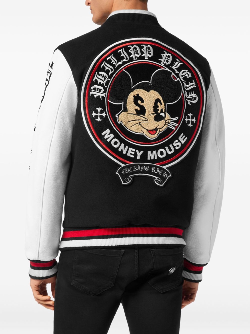 Money Mouse-emblem varsity jacket - 4