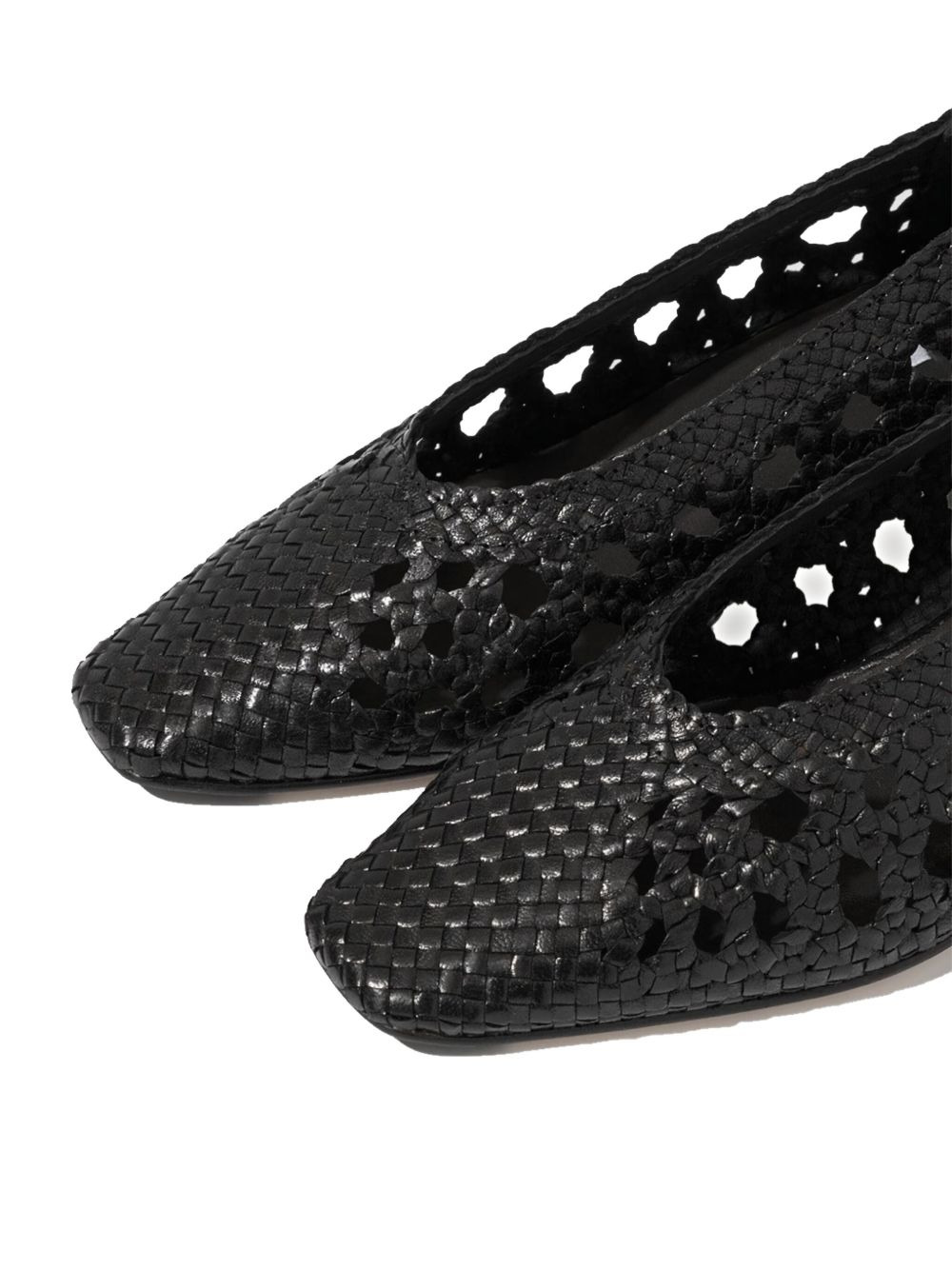 40mm Marina woven leather pumps - 3