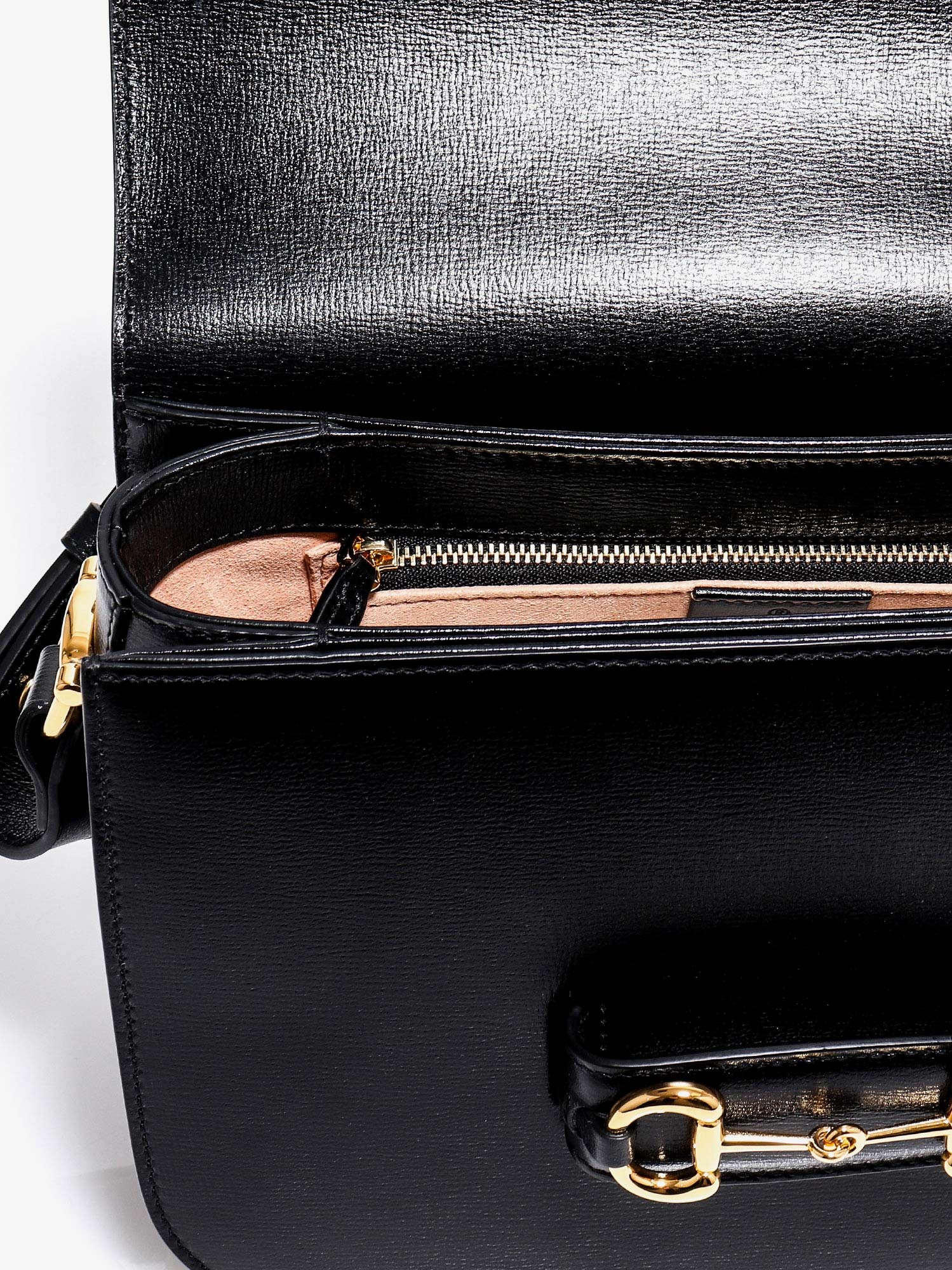 Gucci Woman Horsebit 1955 Woman Black Shoulder Bags - 4