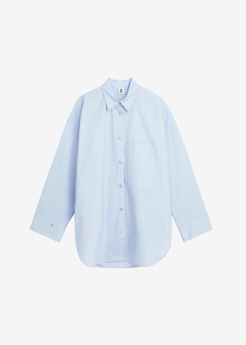 By Malene Birger Derris Cotton Shirt - Periwinkle Blue 1
