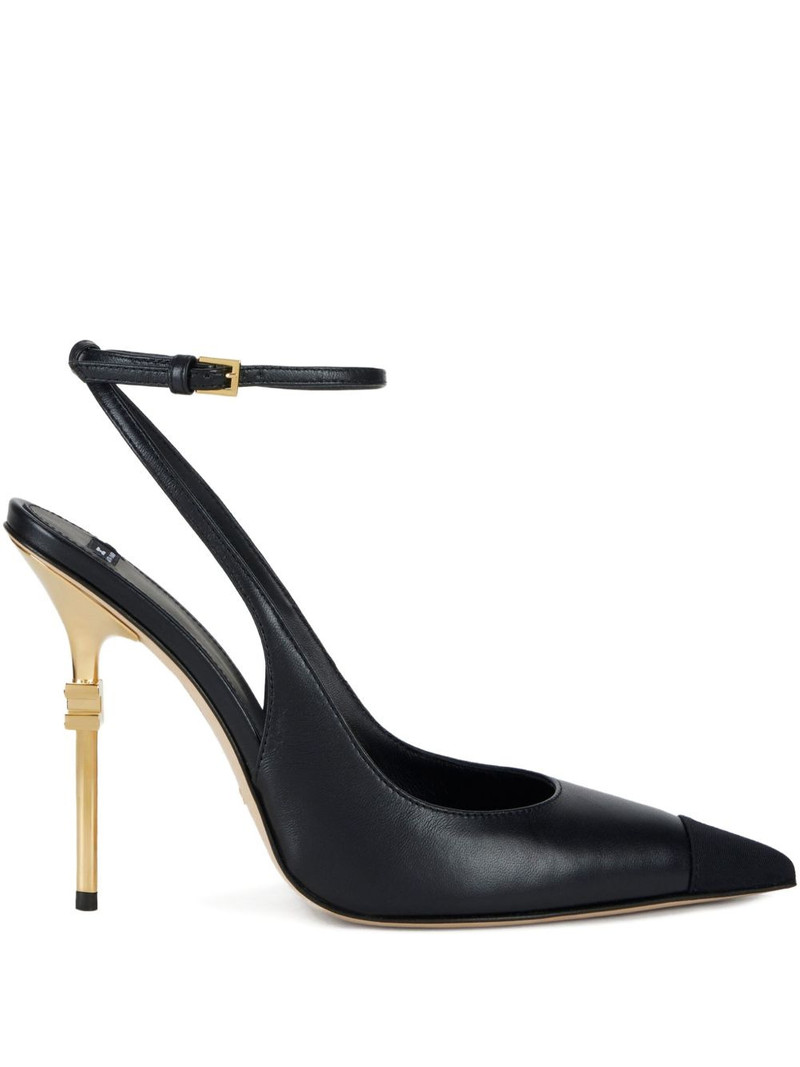 105mm Falcon slingback gold-heel pumps 1