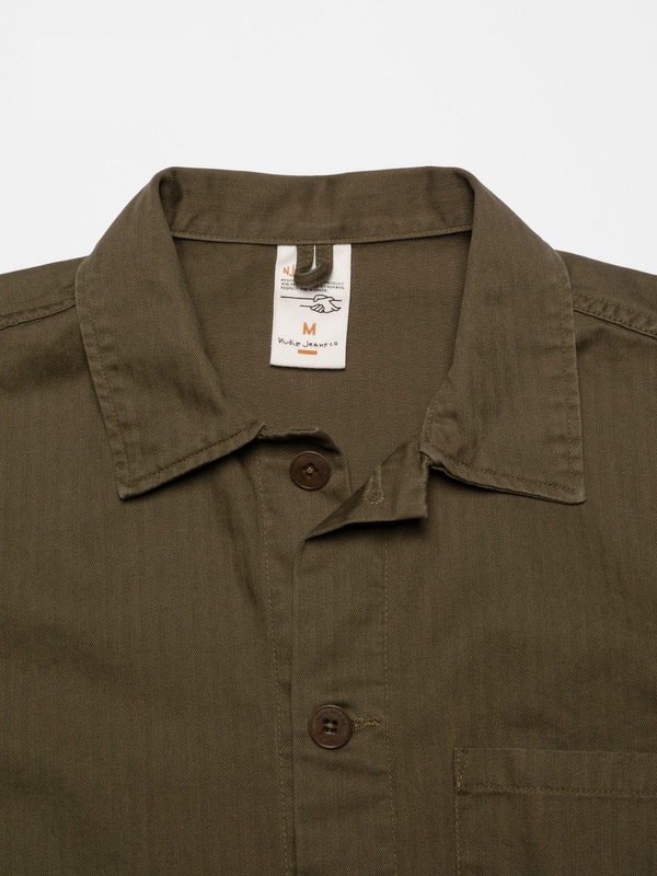 Buddy Herringbone Chore Jacket Olive - 4