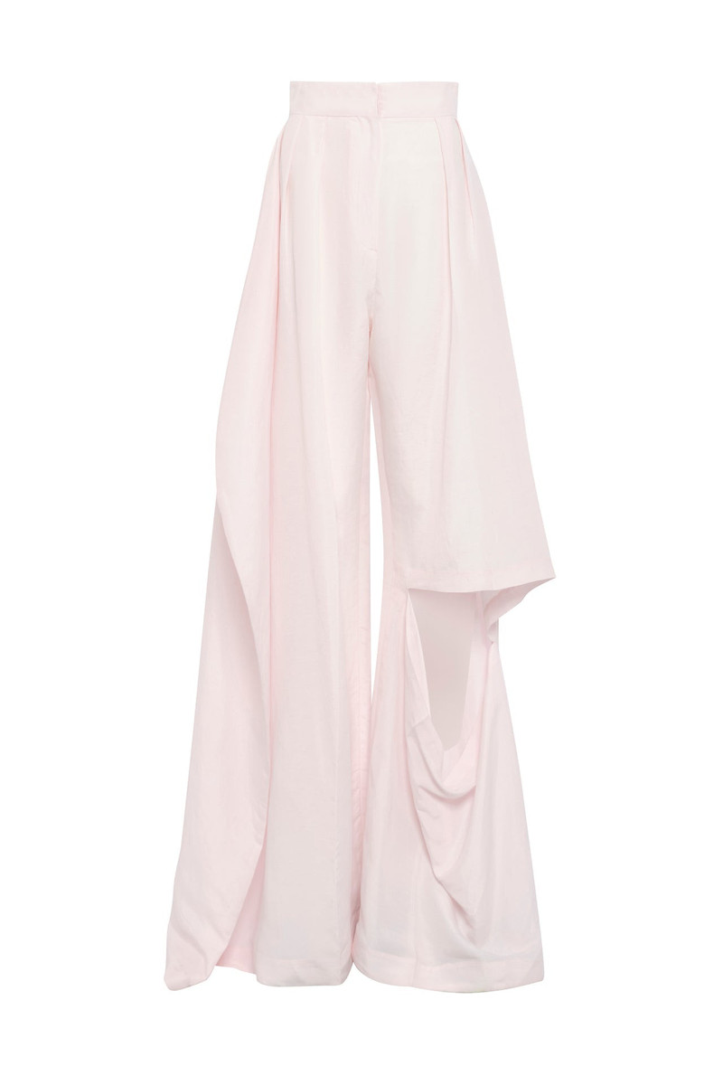 SLIT KNEE TROUSERS PALE PINK 3
