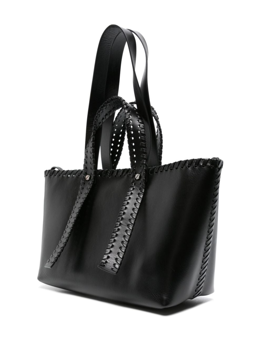 Arrows-stitch leather tote bag - 3
