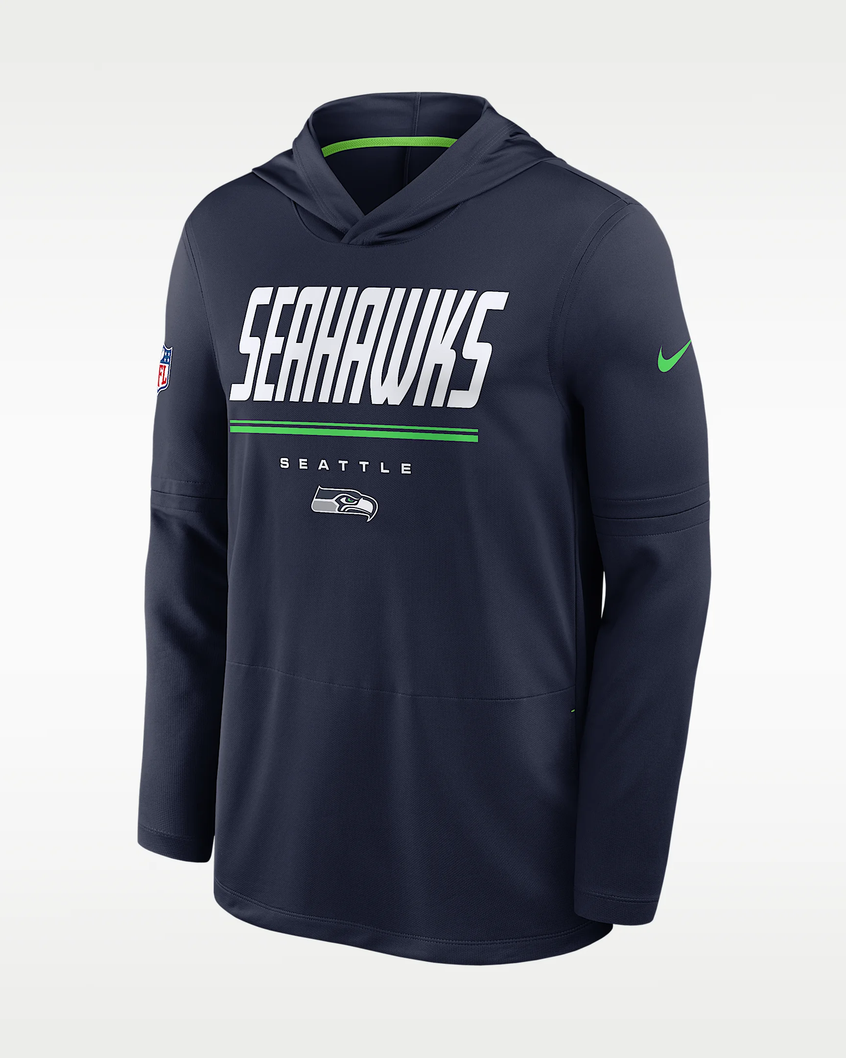 Seattle Seahawks Sideline Men's Nike Dri-FIT NFL Long-Sleeve Hooded Top - 1