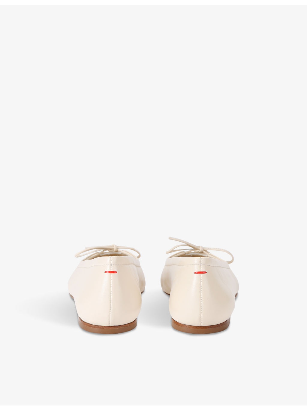 Delfina bow-embellished leather ballet flats - 4
