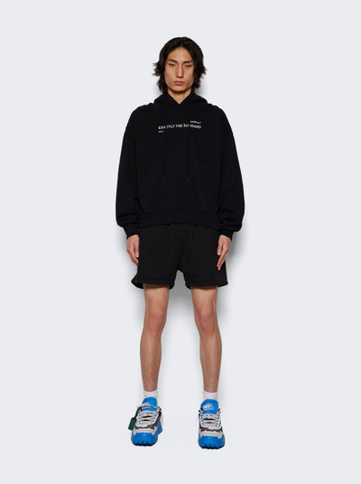 Off-White Bookish Laundry Summer Sweat Shorts Black outlook