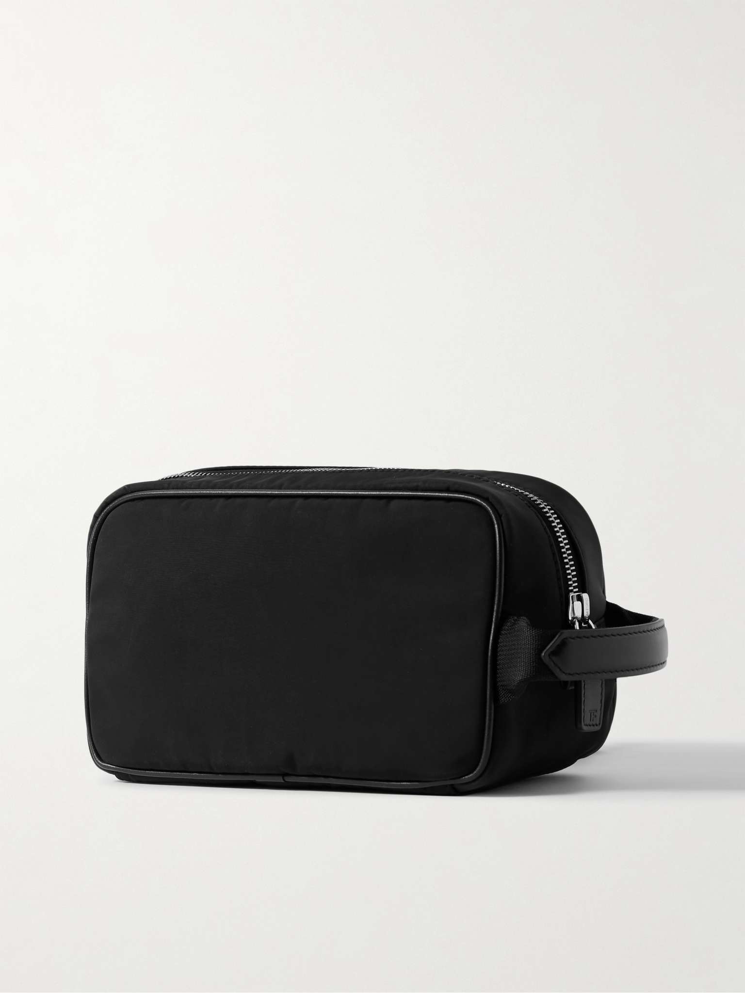 Leather-Trimmed Shell Wash Bag - 3