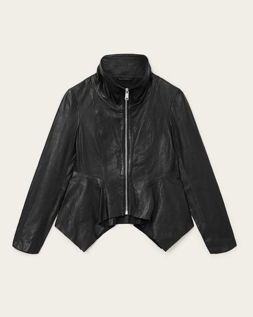 GRACE LEATHER BIKER JACKET - 1