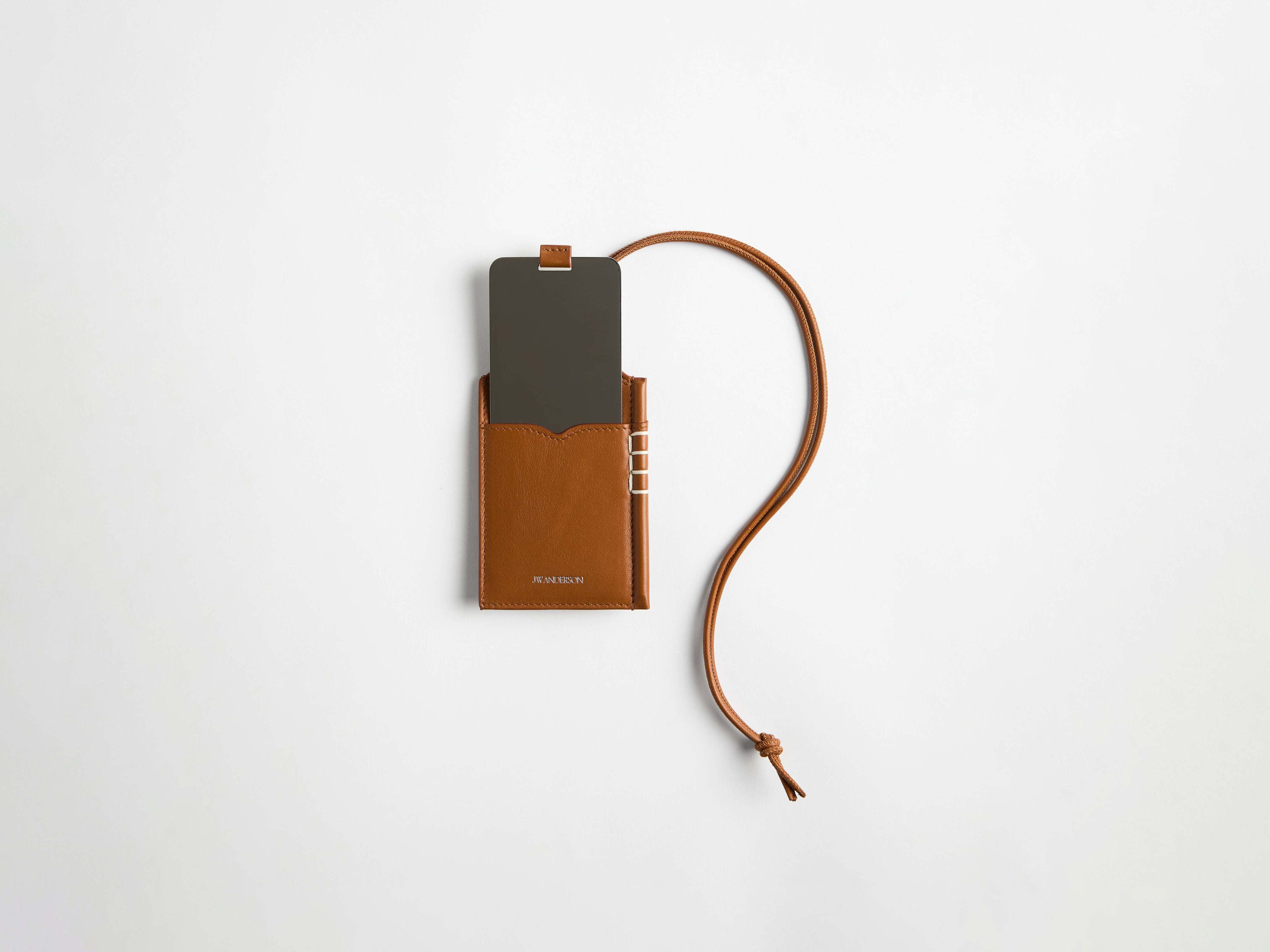 LEATHER LOAFER MIRROR CASE IN TAN - 2