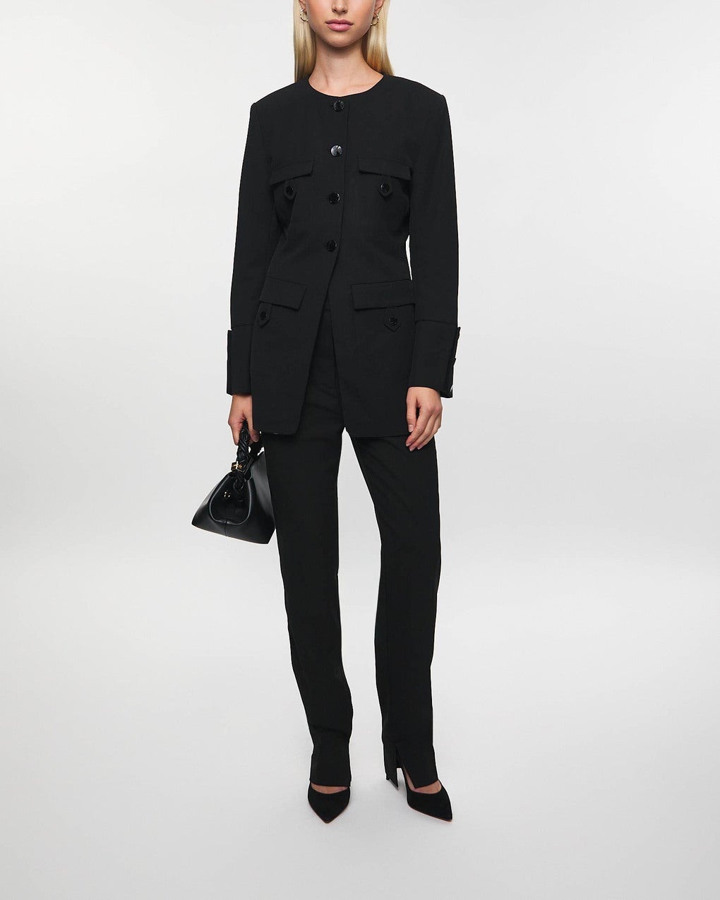 Trousers Light Twill Suiting  Black - 3