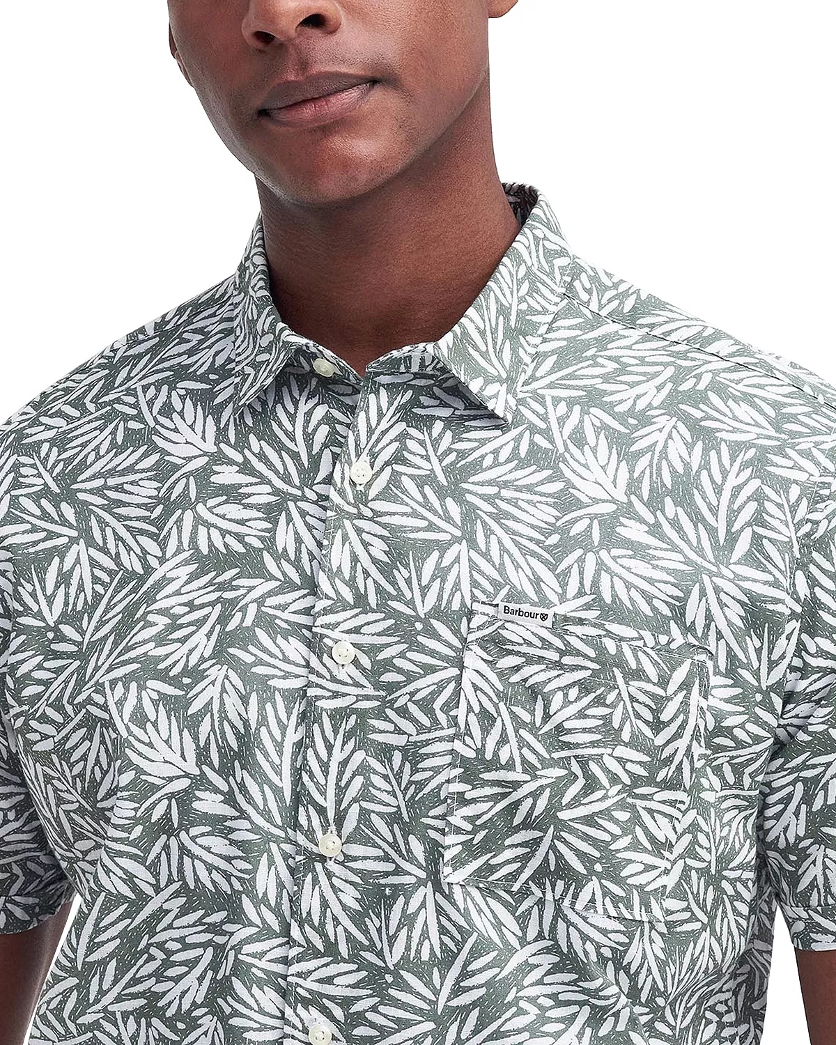 Jackstone Cotton Frond Print Regular Fit Button Down Shirt - 9