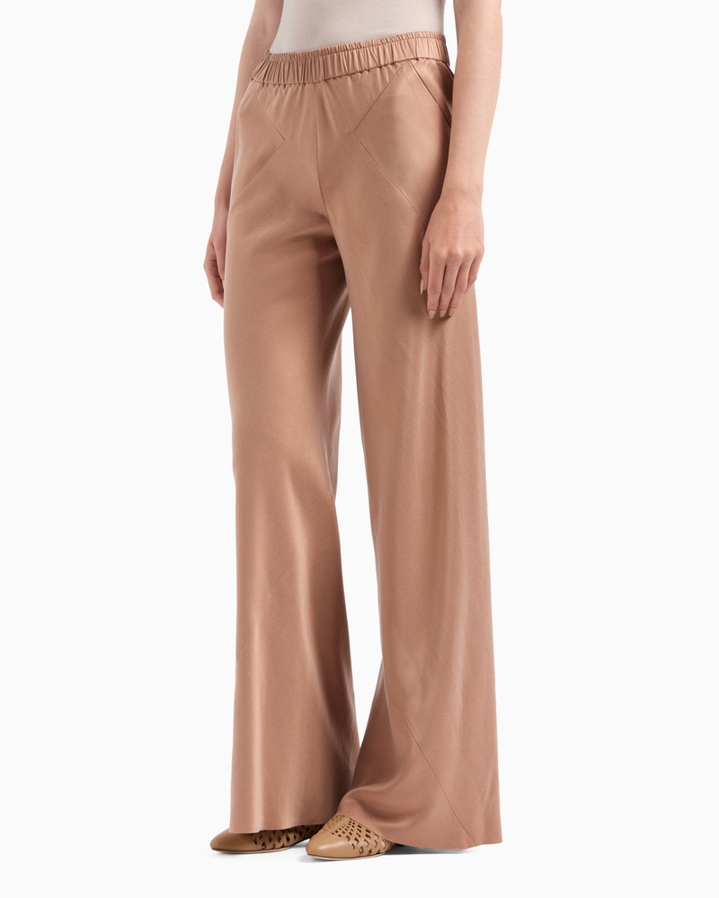 GIORGIO ARMANI WASHED VISCOSE AND SILK FLARED TROUSERS outlook