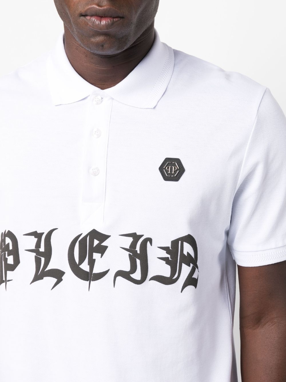 Gothic Plein logo-print polo shirt - 5