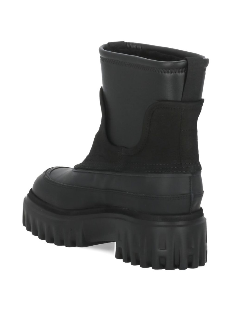 embossed logo raised sole boots 4