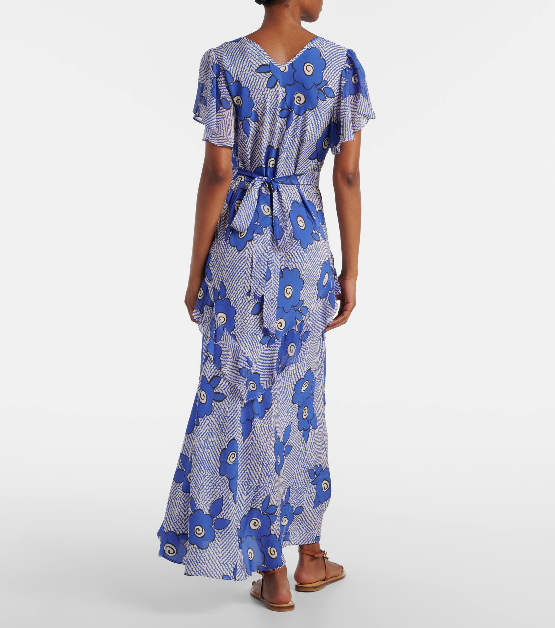 Evie floral silk maxi dress - 3