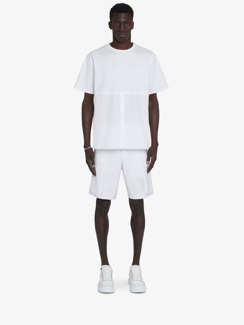 Men's Cargo Shorts in White - 1