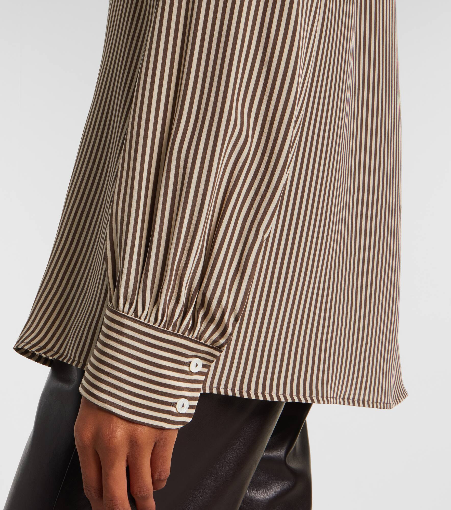 Striped silk shirt - 5