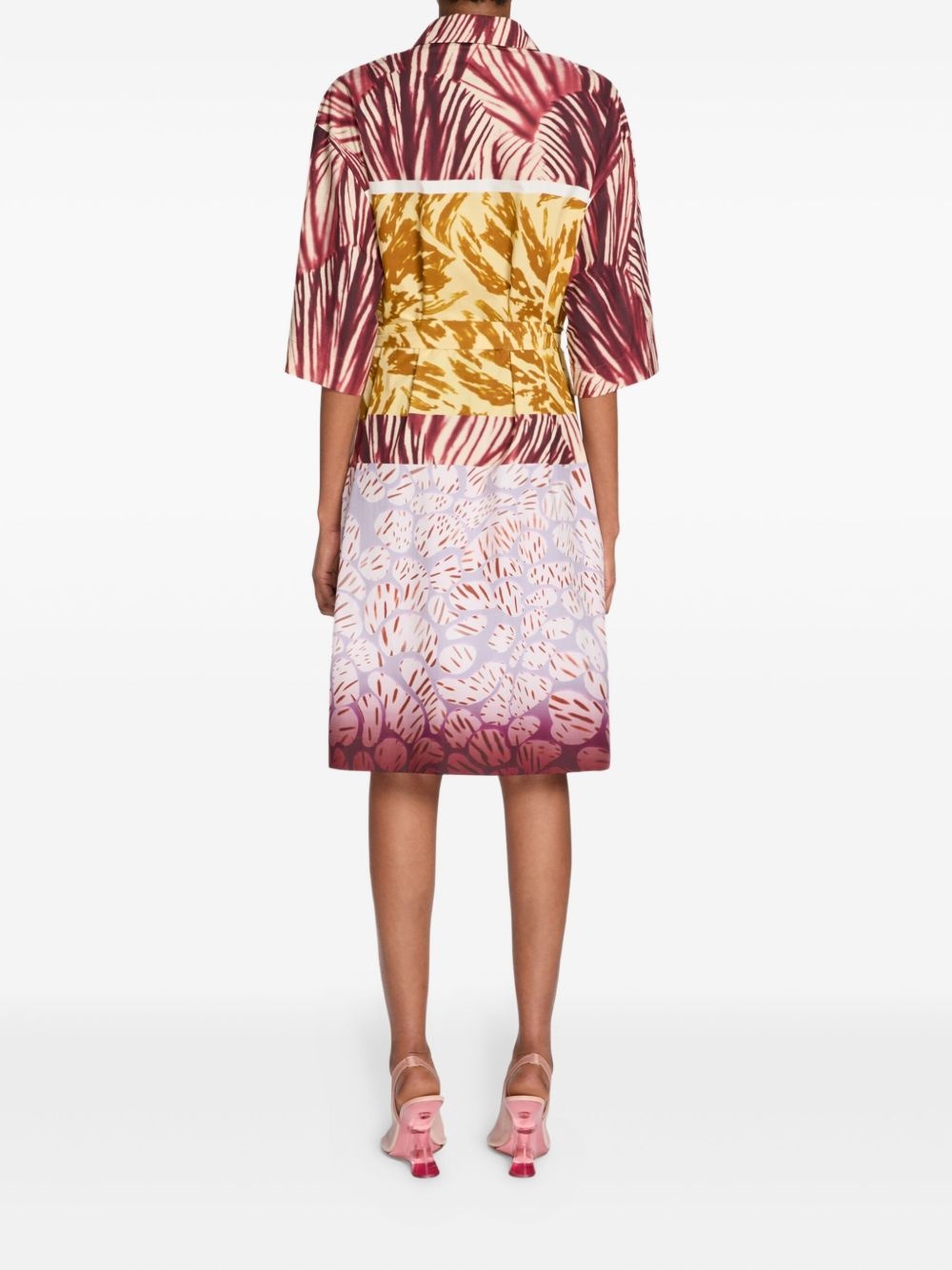 tropical-print wrap dress - 4