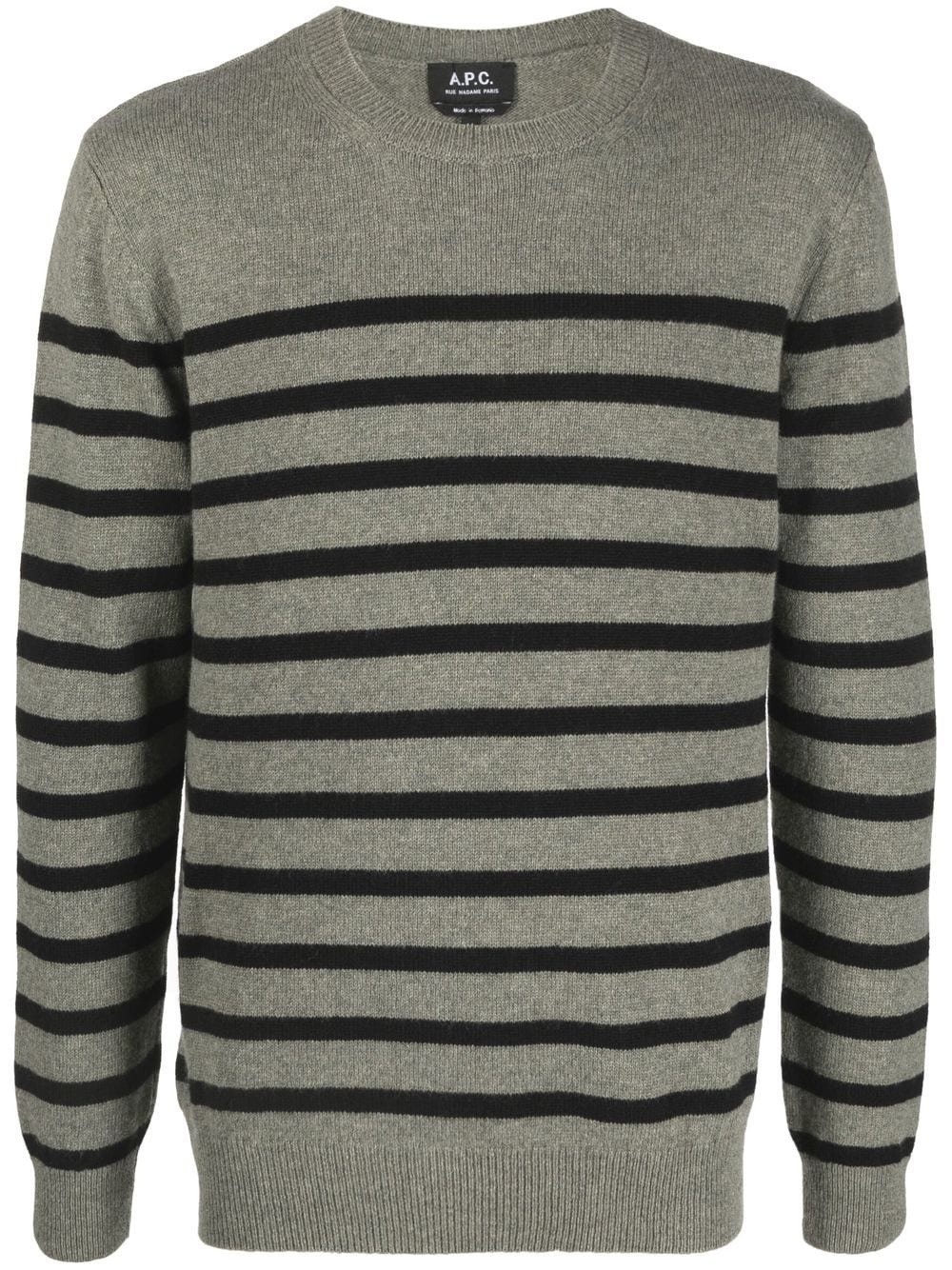 Travis striped crew-neck jumper - 1