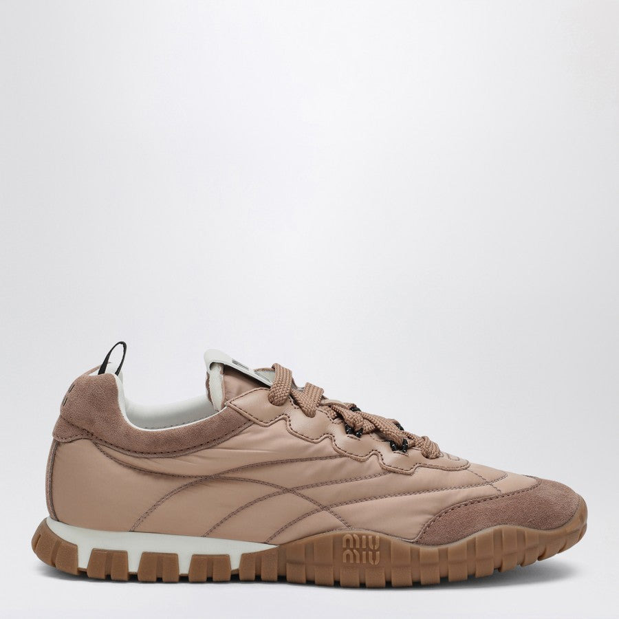 MIU MIU TYRE AND SUEDE SNEAKER - 1