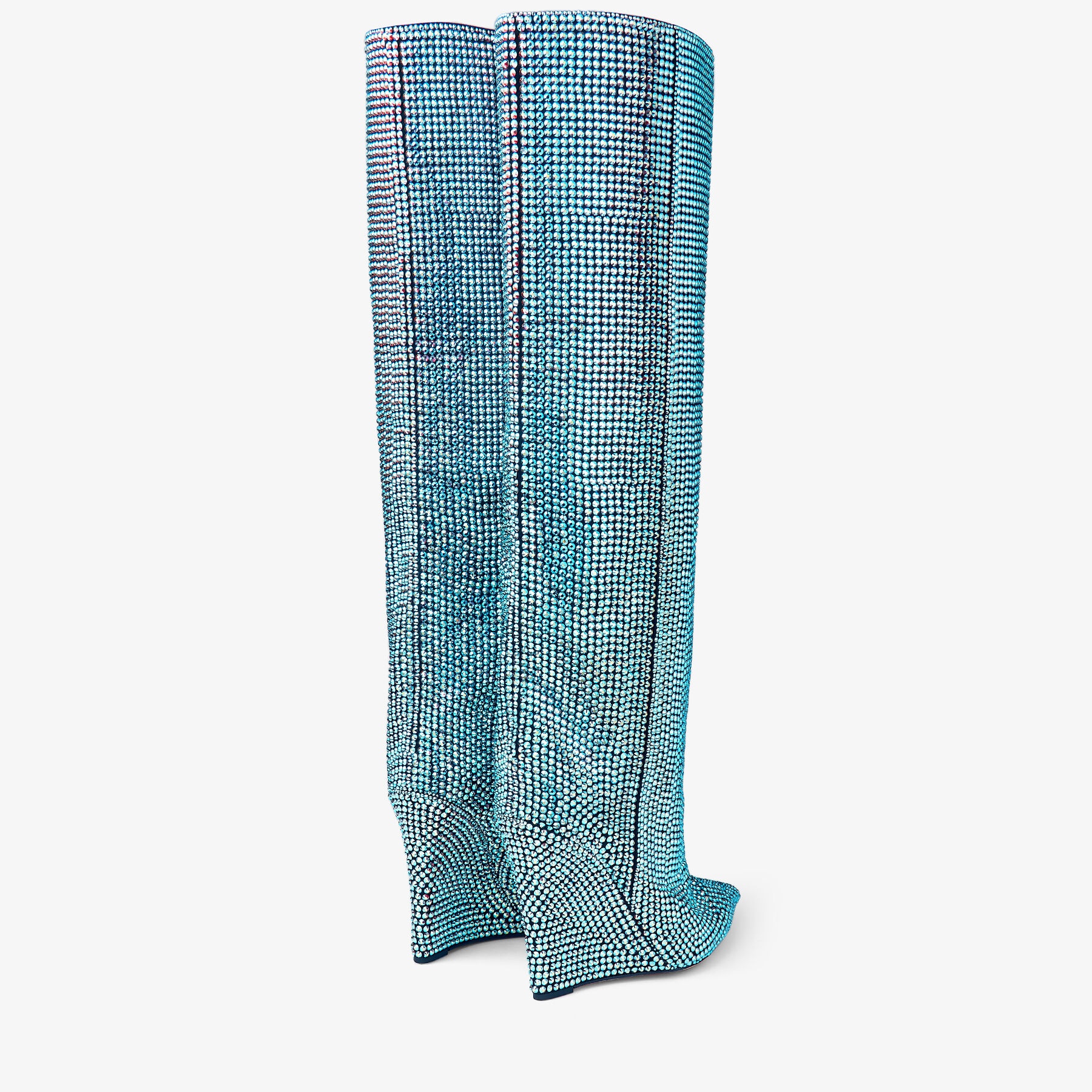 Blake Knee Boot 110
Malibu Mix Suede Wedge Knee-high Boots with Honeybomb Crystals - 5