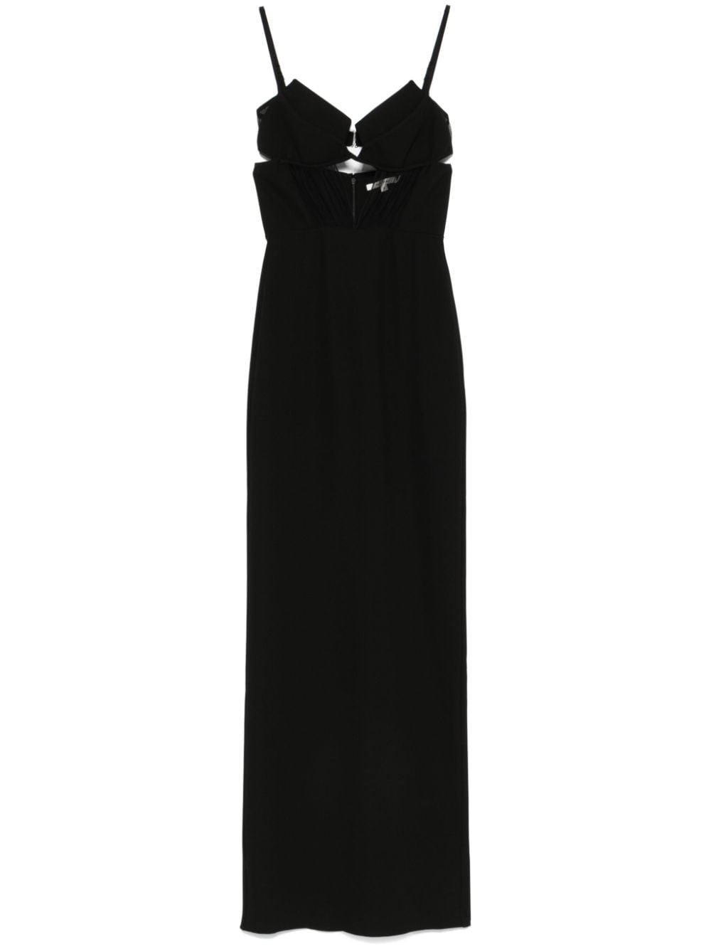 crepe maxi dress - 1