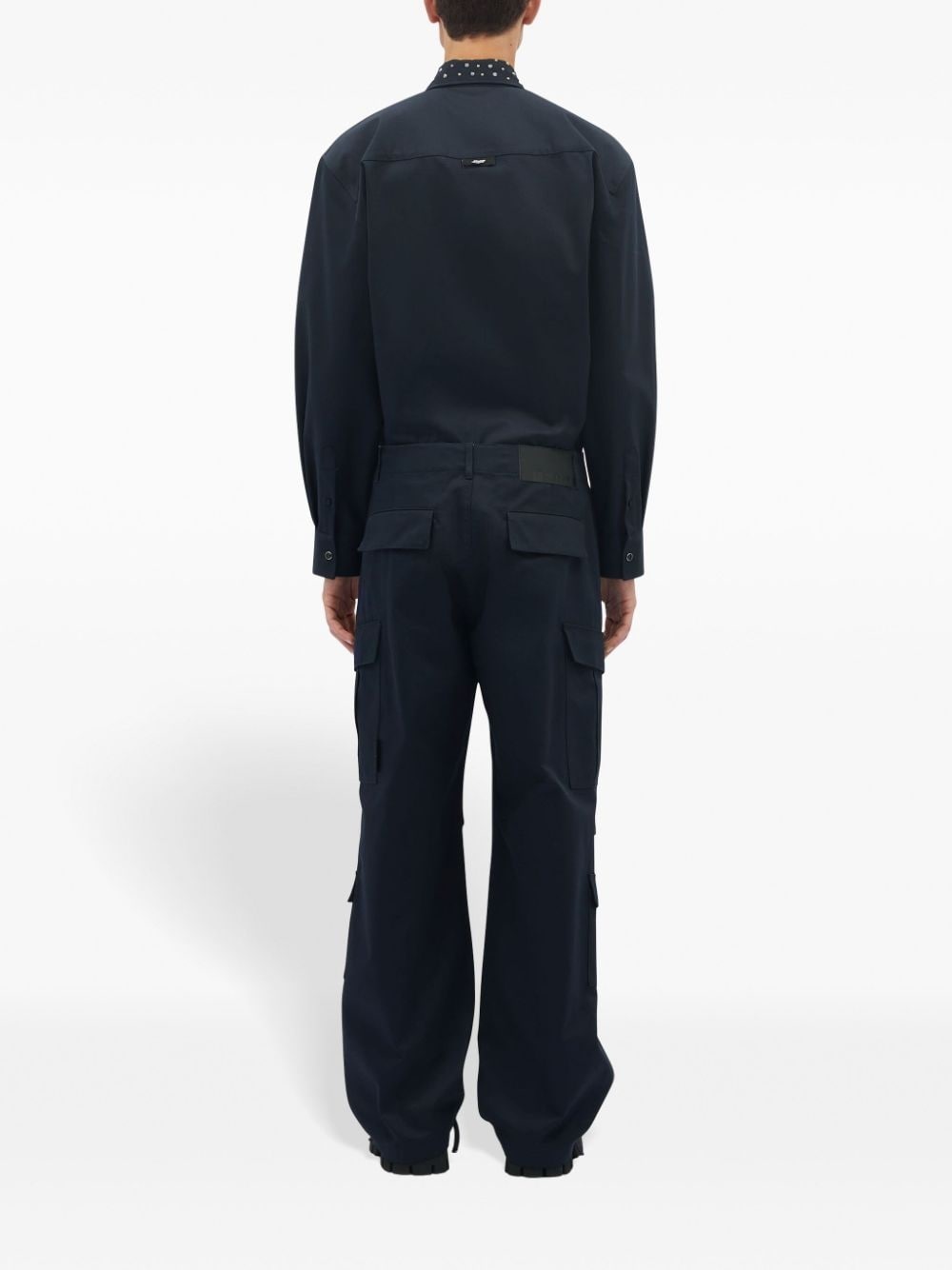 straight-leg cotton cargo trousers - 4