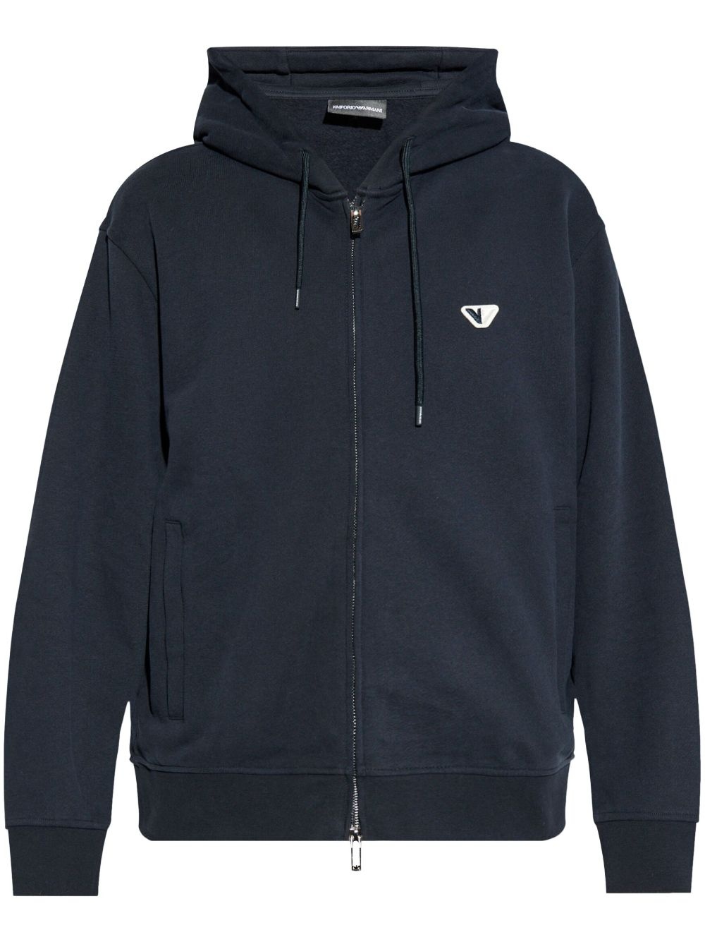 embroidered logo zipped hoodie - 1