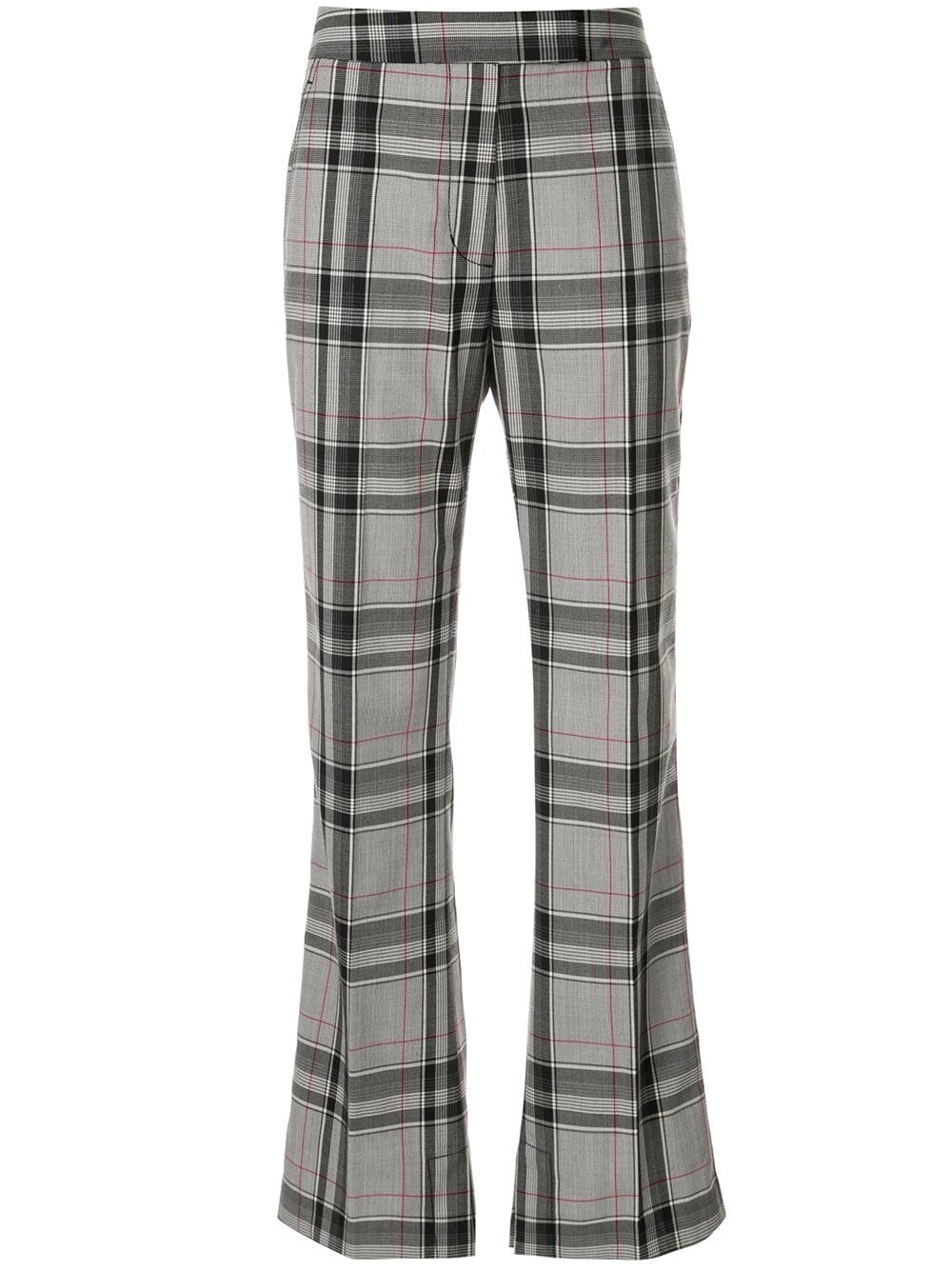 Straight Leg Plaid Pant - 1