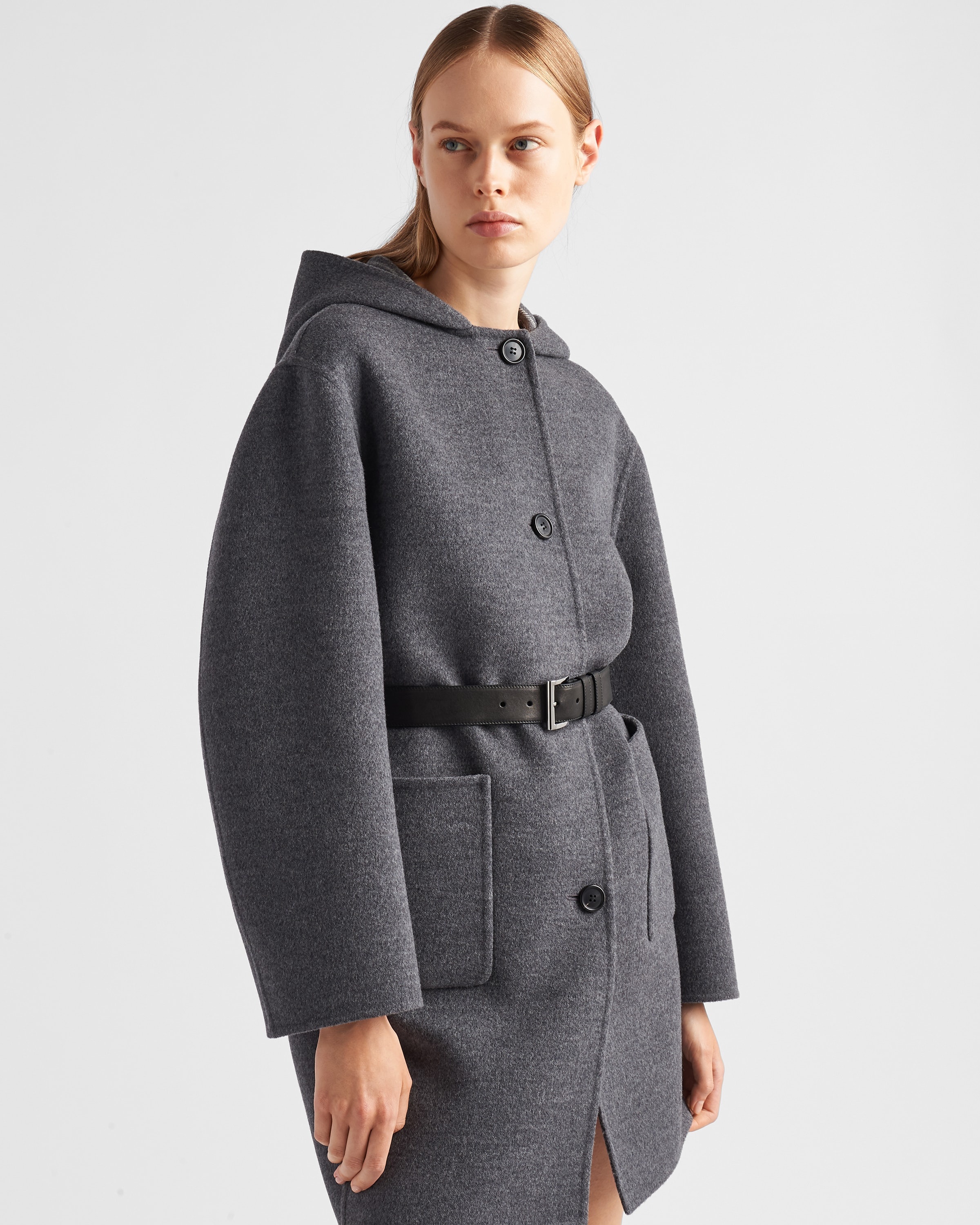 Single-breasted double wool coat - 3