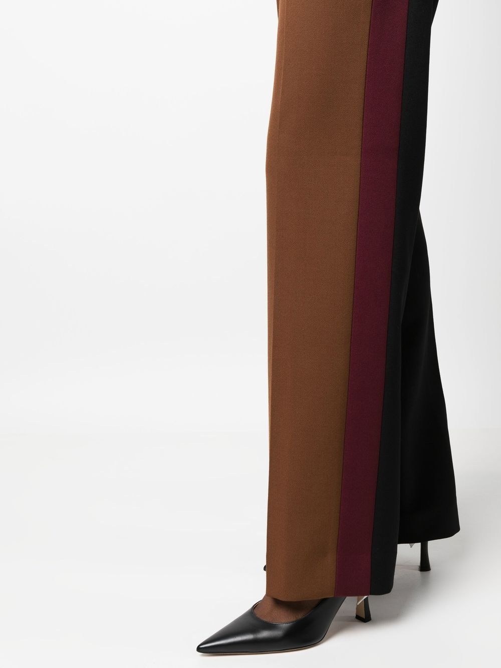 high-waist wool-blend trousers - 5