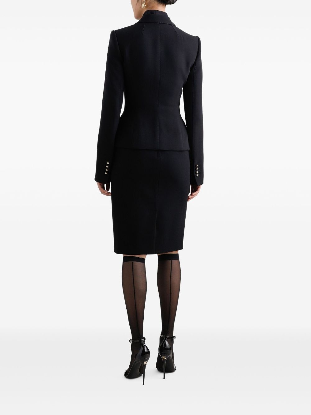 logo-plaque pencil skirt - 3
