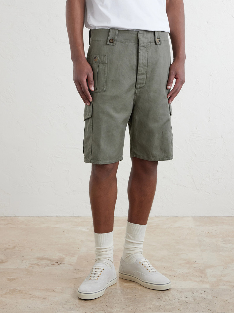 Straight-Leg Cotton and Linen-Blend Canvas Bermuda Shorts 3