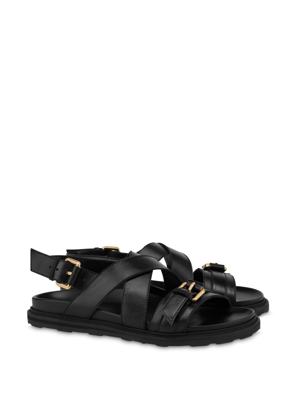 buckled leather sandals - 2